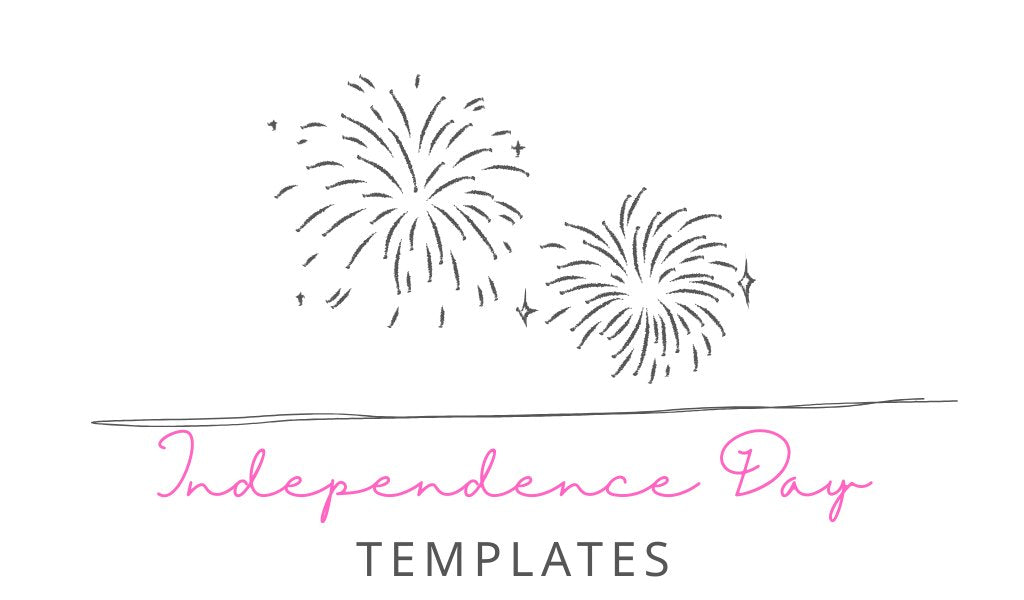 Customizable printable Independence Day templates including invitations, planners, stickers, labels, and party supplies.