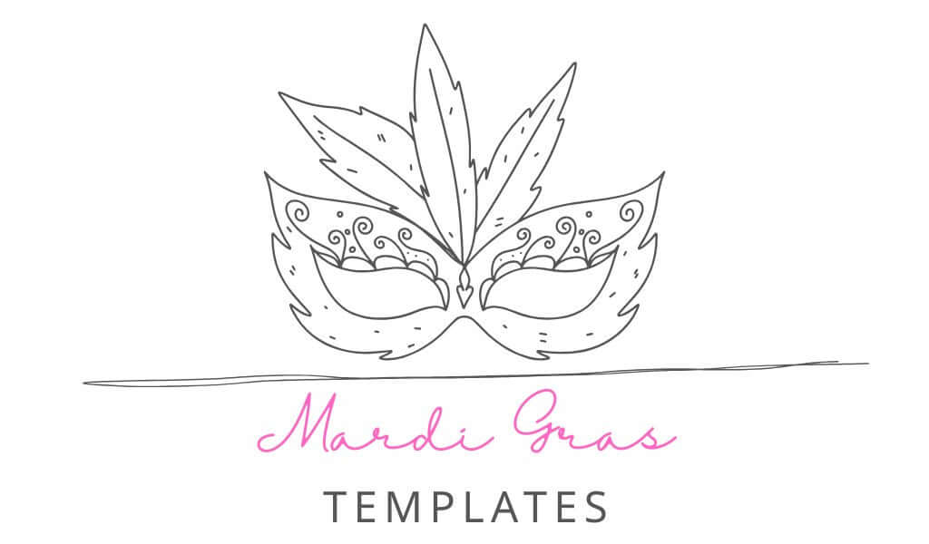 Customizable printable Mardi Gras templates including invitations, planners, stickers, labels, and party supplies.