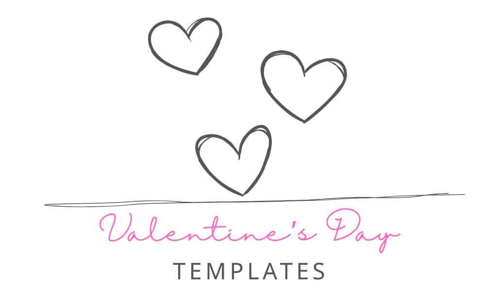 Customizable printable Valentine's Day templates including invitations, planners, stickers, labels, and party supplies.