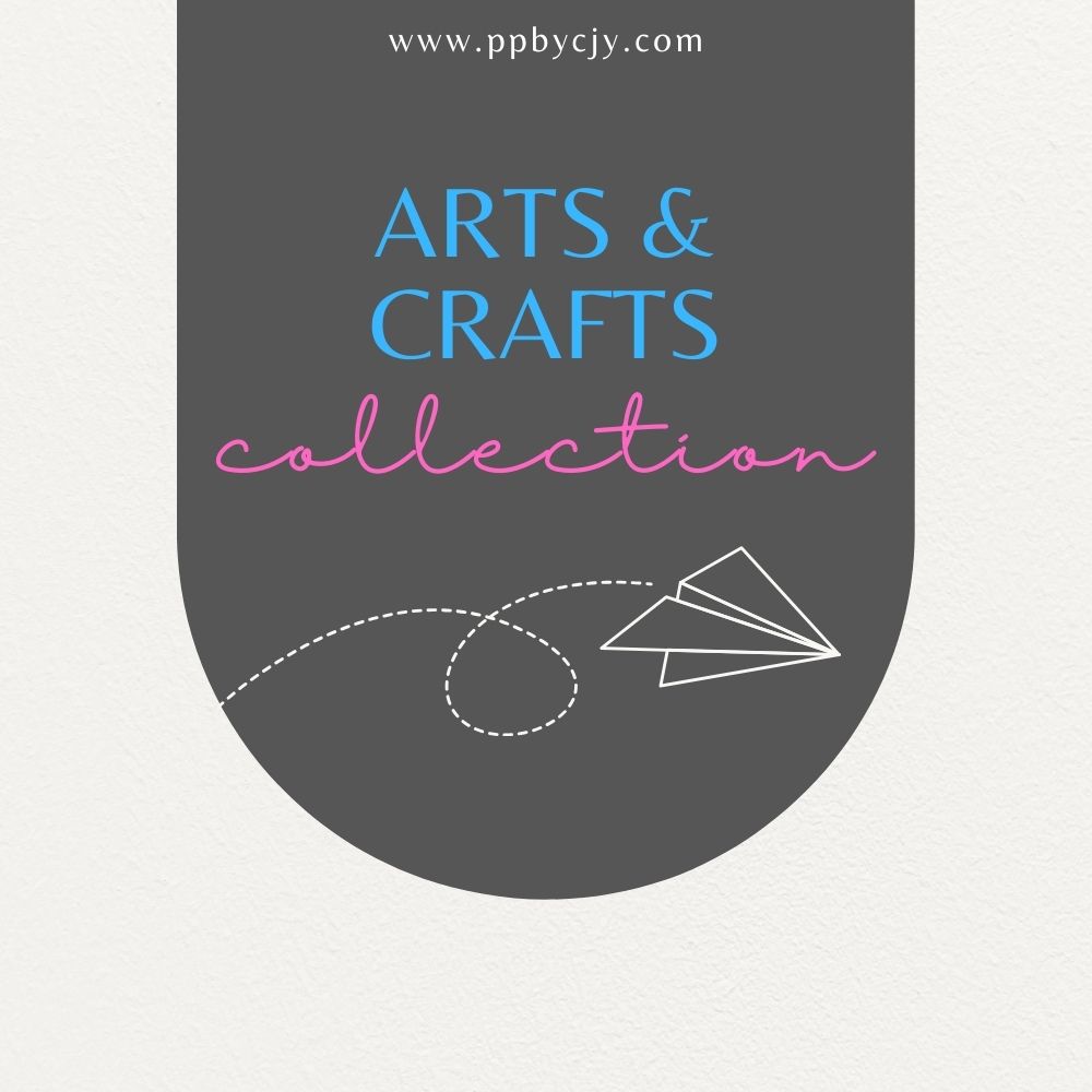 Customizable printable arts and crafts tracking and planning templates including project planners, logs, and supply trackers.