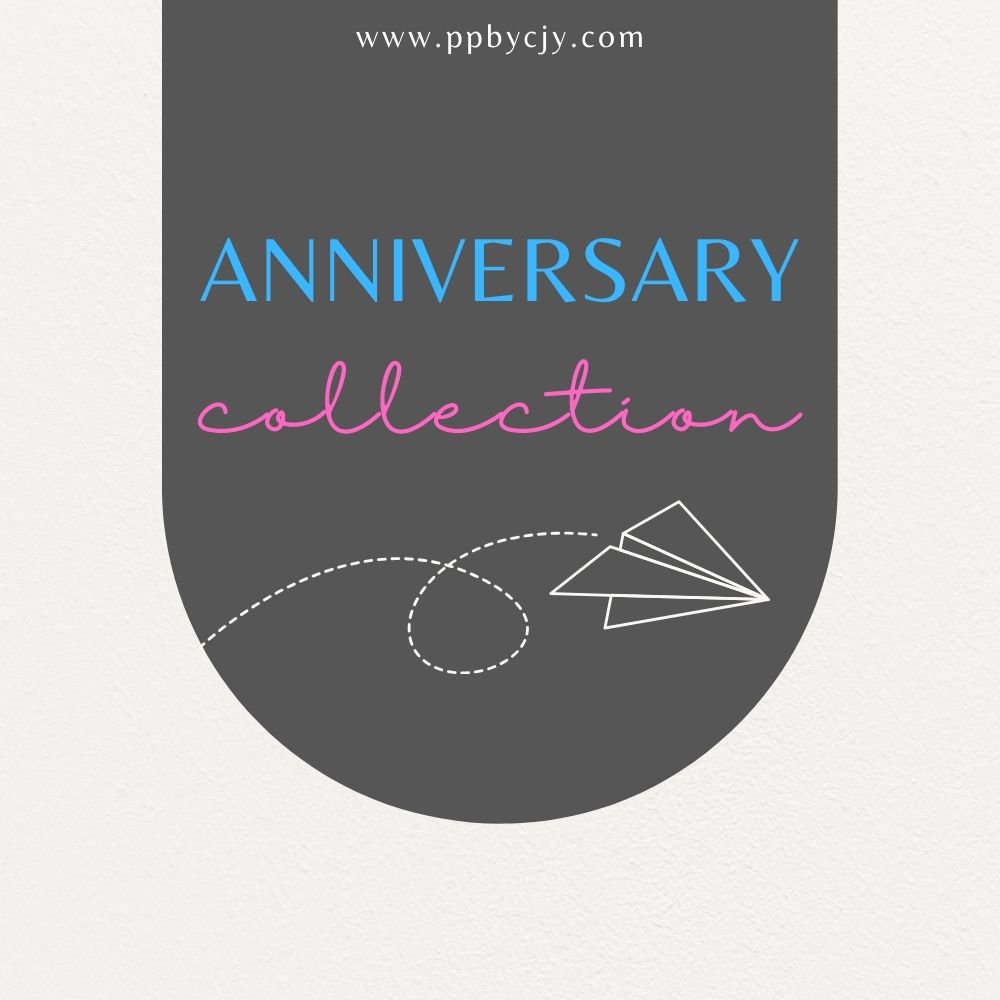 Customizable printable anniversary templates including invitations, planners, stickers, labels, and party supplies.