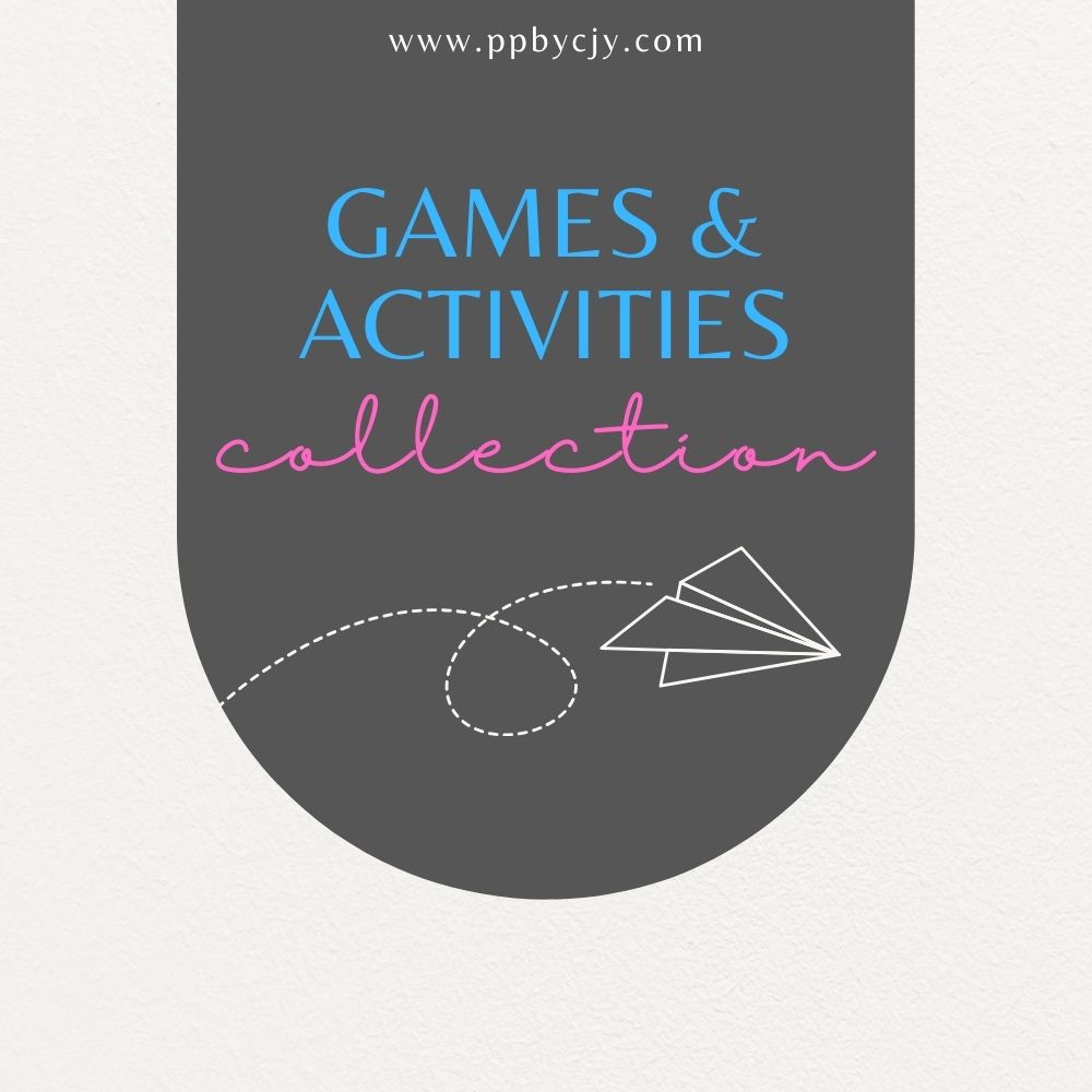Customizable printable games and activities including puzzles, party games, and educational worksheets.