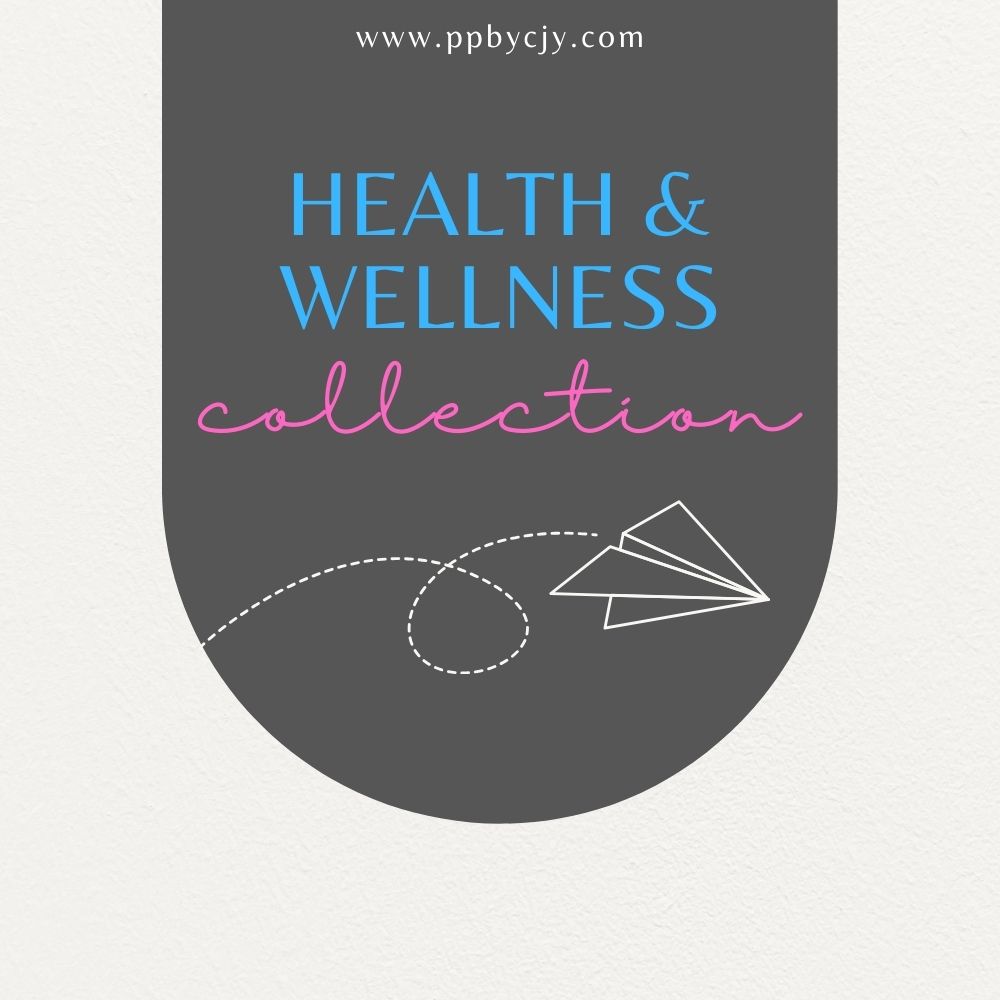 Customizable printable health and wellness templates including planners, trackers, journals, and schedules.