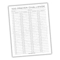 100 Prayer Challenge Printable PDF Template