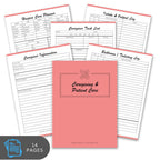 Caregiving Planner Caregiver Log Bundle daily care log page