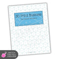 Planner with geometric design and '3D Print Business' label on a white background