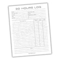 3D Printing Hours Log Printable PDF Template