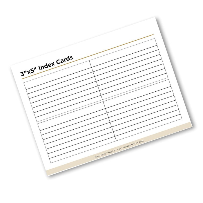 3x5 Lined Index Cards