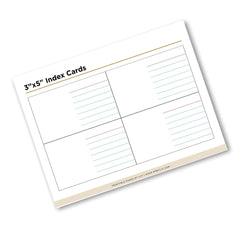 3x5 Split Right Side Lined Index Cards