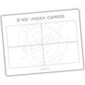 3x5 index card template with grid lines on a white background