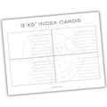 3x5 index card template with grid lines on a white background