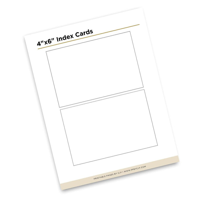 4x6 Blank Index Cards