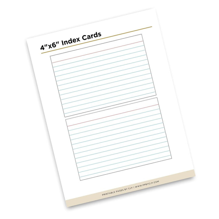 4x6 Lined Index Cards