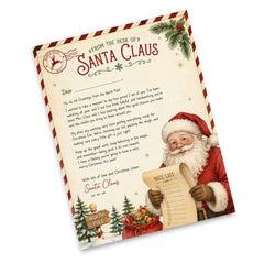 Letter From Santa printable personalized Christmas letter template for children and holiday traditions
