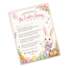 Letter From Easter Bunny printable personalized Easter letter template for children and holiday celebrations
