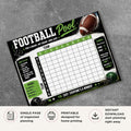 Football Pool Sheet printable betting squares and score tracking board for football games and parties
