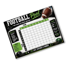 Football Pool Sheet printable betting squares and score tracking board for football games and parties
