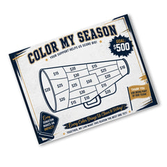 Cheer Fundraiser Tracker printable color in donation goal sheet for team fundraising and event tracking
