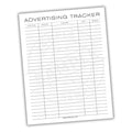 Advertising Tracker Printable PDF Template