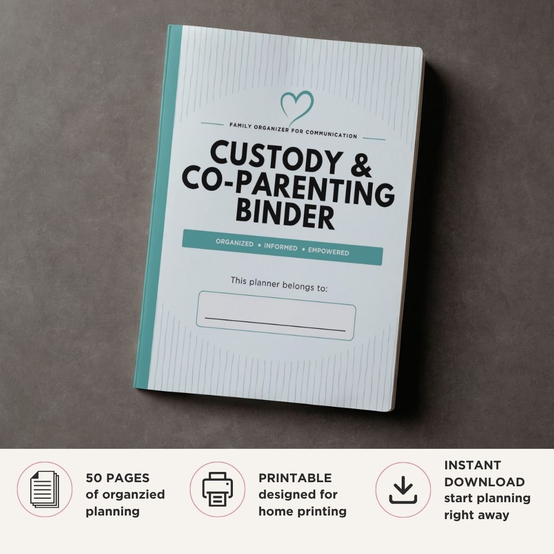 Co-Parenting & Custody Binder - 50 Page Family Court Organizer cover page