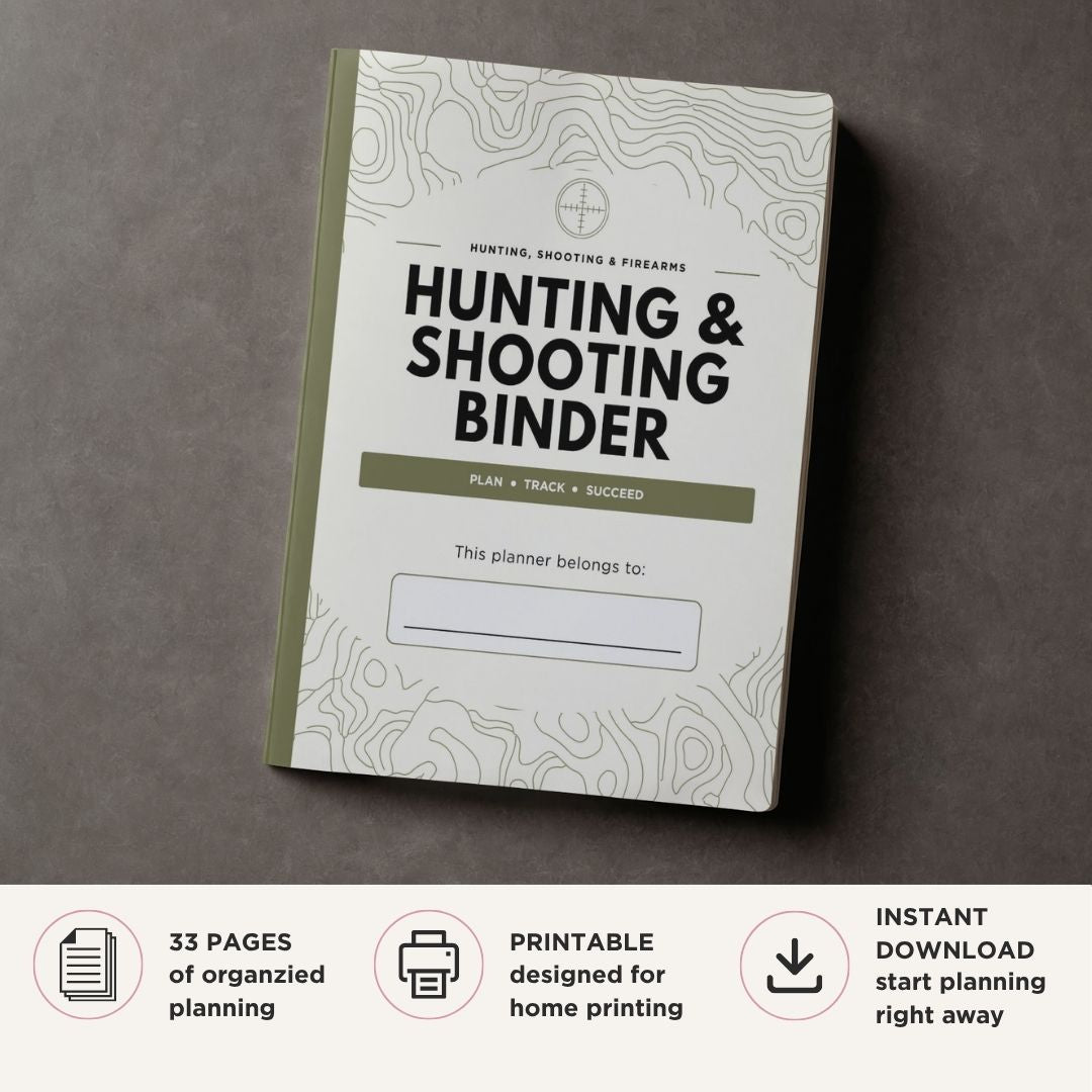 Hunting & Shooting Binder printable hunting logbook
