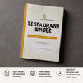 Restaurant Management Binder printable restaurant operations planner with inventory staffing financial and daily management forms
