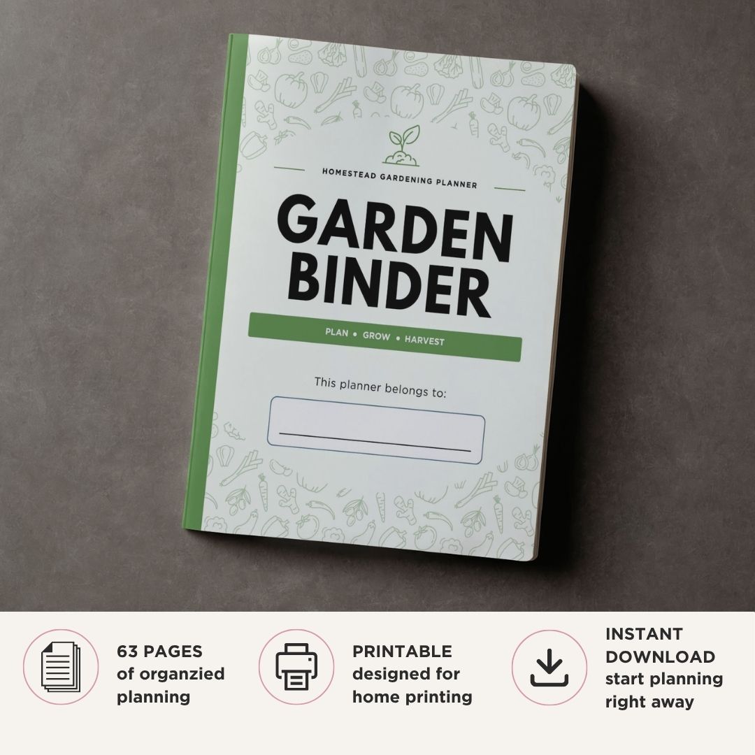 Garden Binder - 63 Page Garden Planner & Harvest Organizer cover page