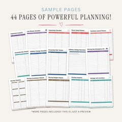 Moving Binder - 44 Page Home Moving Planner & Packing Organizer sample pages