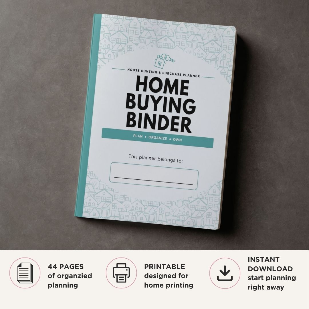 Home Buying Binder printable house hunting planner cover sheet