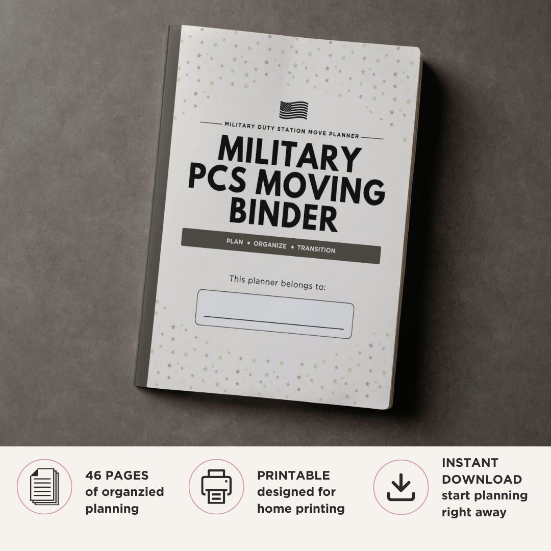 Military PCS Moving Binder printable relocation planner cover