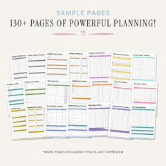 Holiday Planning Binder printable organizer for holiday planning celebrations gifts meals travel traditions and special occasions sample pages