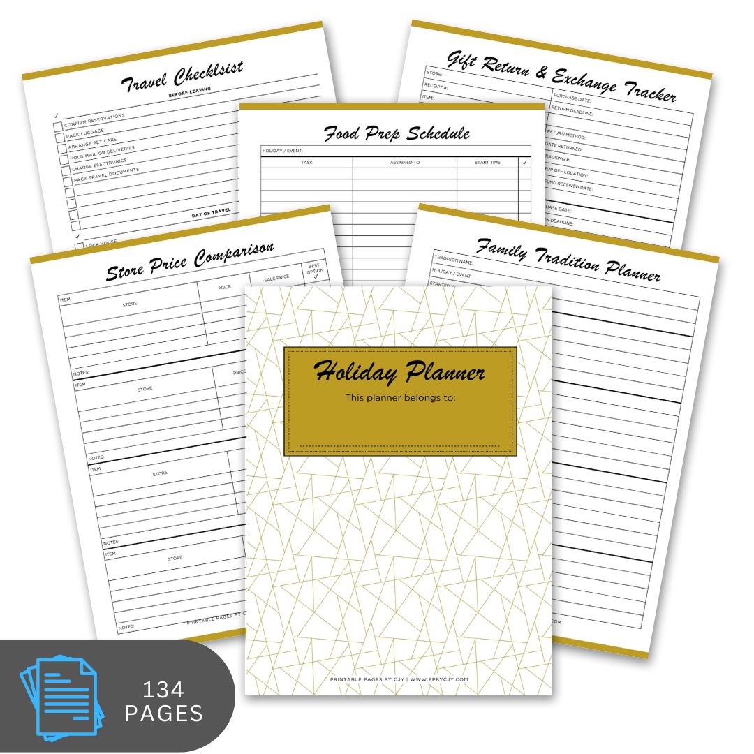 Ulitmate Holiday Binder - 134 Page Family Celebration Planner