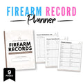 Firearm Records Planner printable firearm inventory and maintenance tracking pages
