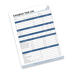 Caregiver Task List printable daily patient care checklist for meals medication hygiene and health monitoring
