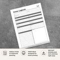 Drone Flight Log printable UAV flight record tracker with weather location battery and flight details
