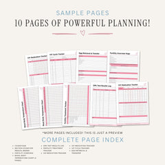 IVF and Fertility Planner printable fertility tracking bundle for IVF cycles medication and ovulation tracking
