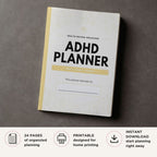 ADHD Planner printable ADHD organization tool bundle for focus tracking routines and symptom management
