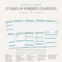 Bariatric Surgery Planner printable weight loss tracker bundle for recovery nutrition and progress tracking
