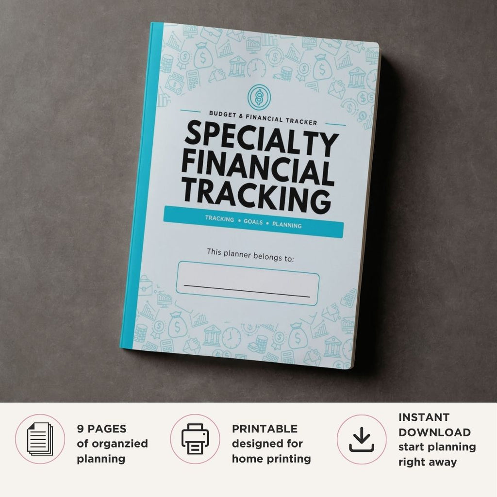 Specialty Financial Tracking Planner printable for unique expenses refunds gifts gambling lottery and financial record keeping
