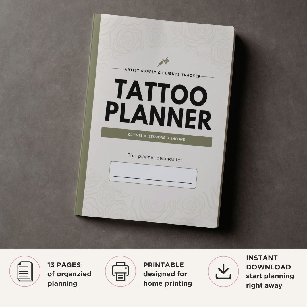 Tattoo Artist Planner Supply & Clients Tracker Bundle