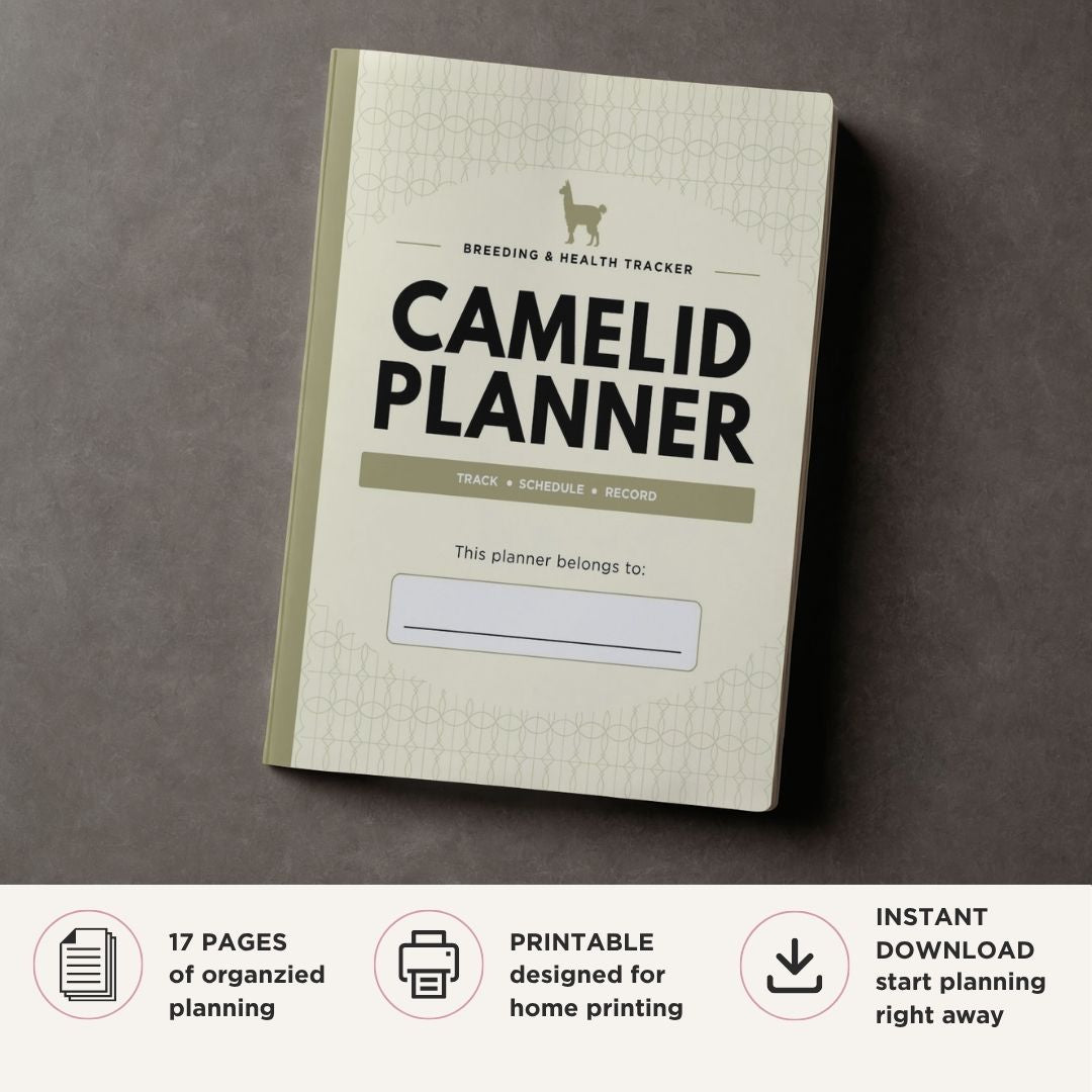 Alpaca & Llama Care Planner Breeding & Health Tracker Bundle breeding log
