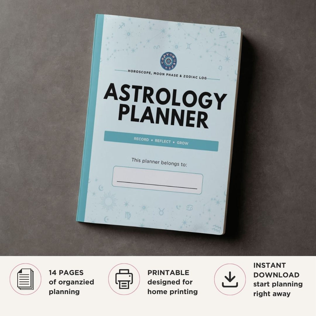 Astrology Journal Horoscope Moon Phase & Zodiac Log Bundle moon phase tracker

