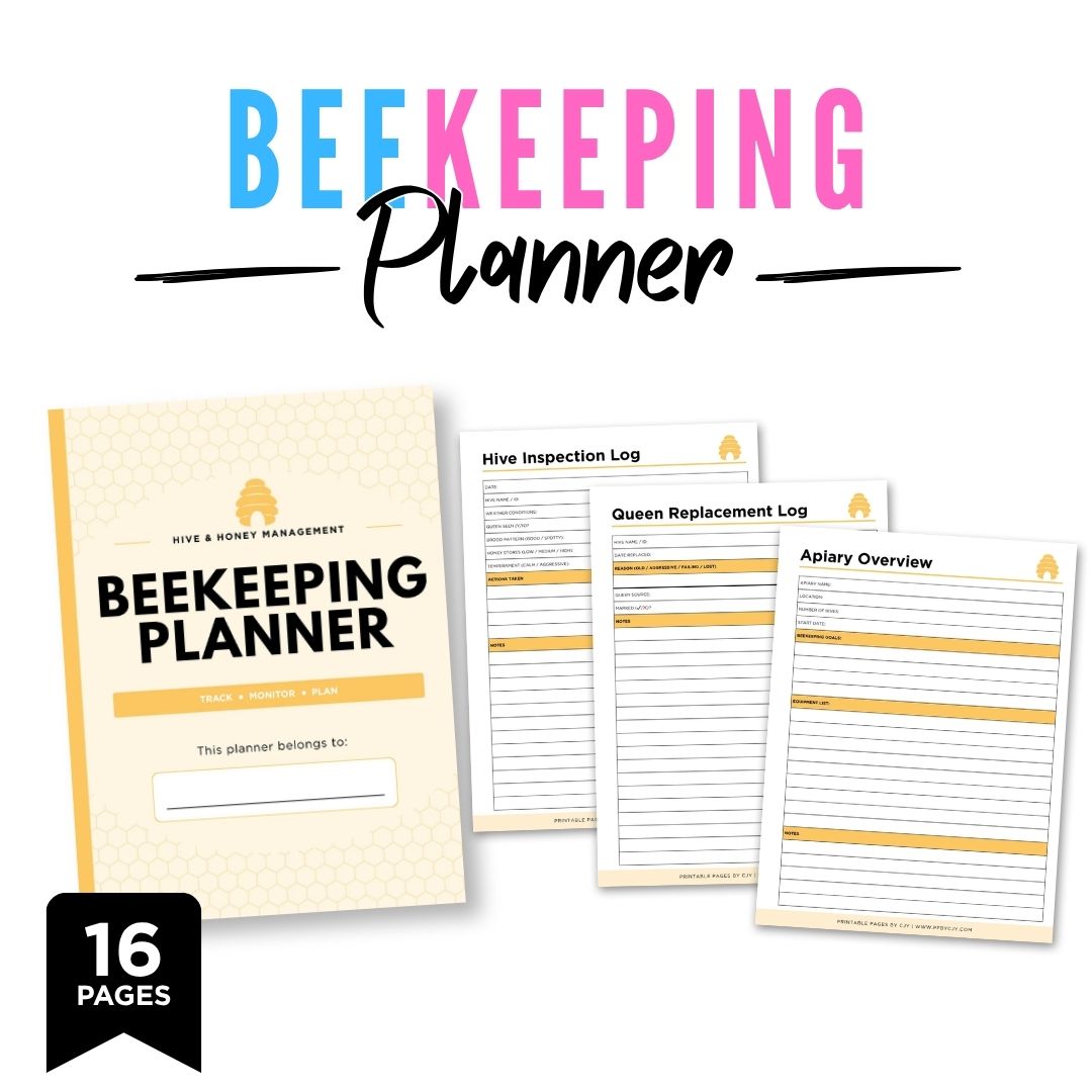 Beekeeping Planner Hive & Honey Management Bundle hive log page

