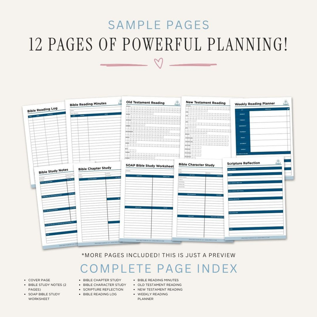 Bible Study Planner Scripture Notes Bundle scripture notes page
