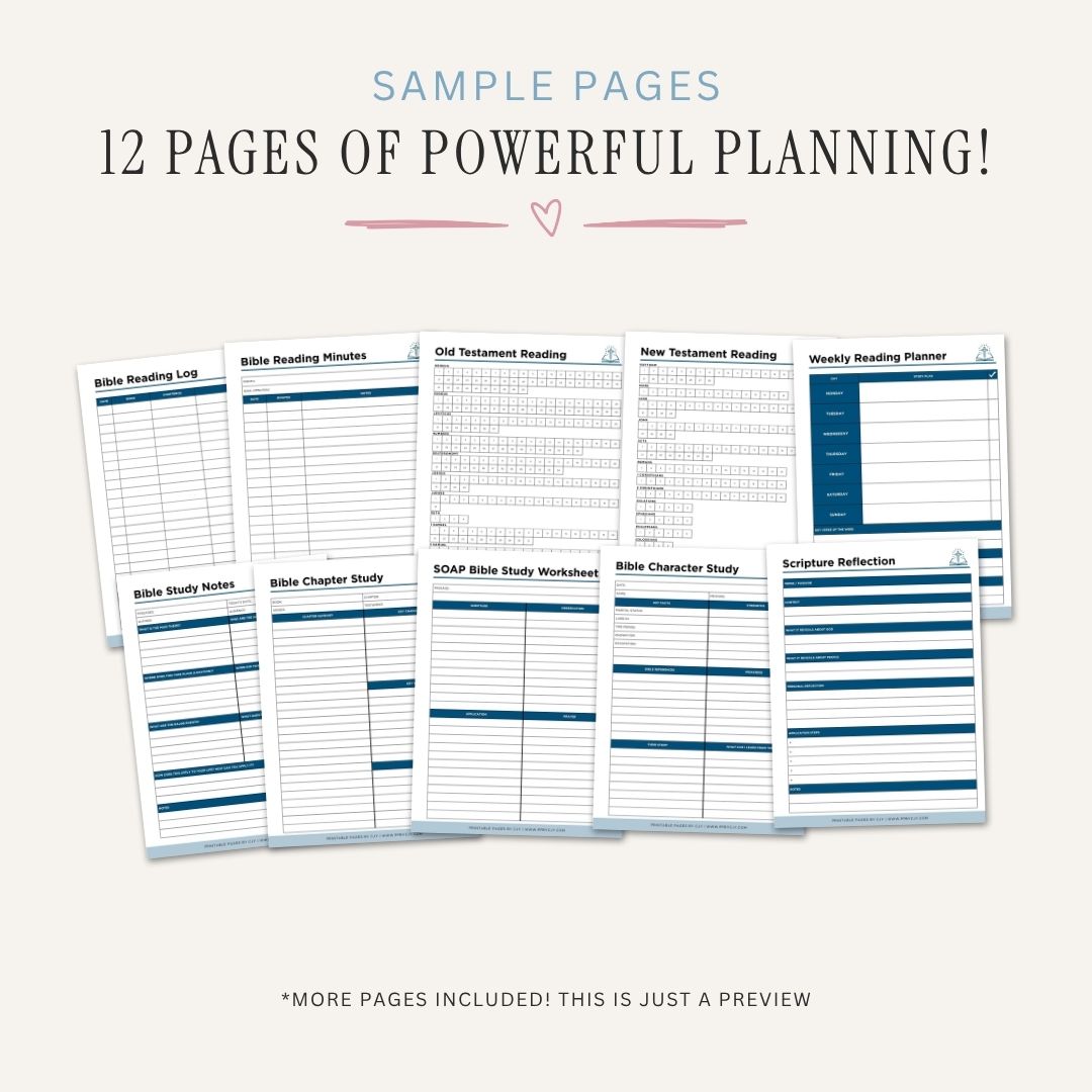 Bible Study Planner Scripture Notes Bundle scripture notes page

