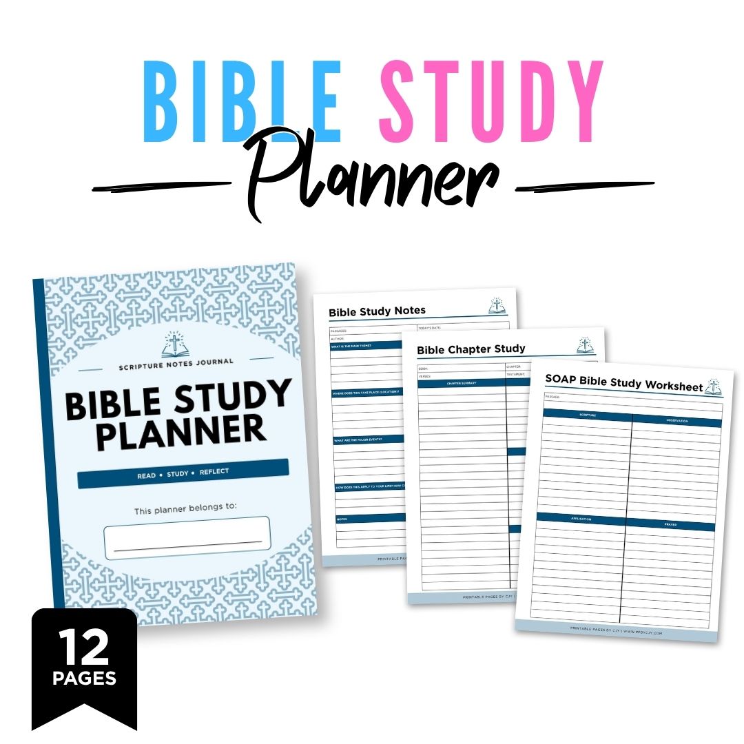 Bible Study Planner Scripture Notes Bundle scripture notes page
