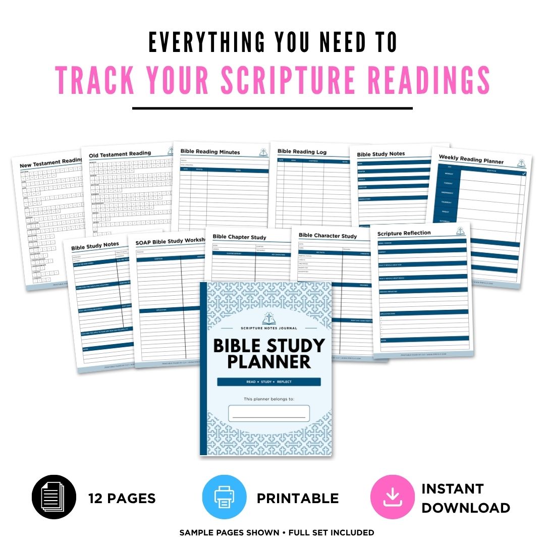 Bible Study Planner Scripture Notes Bundle scripture notes page
