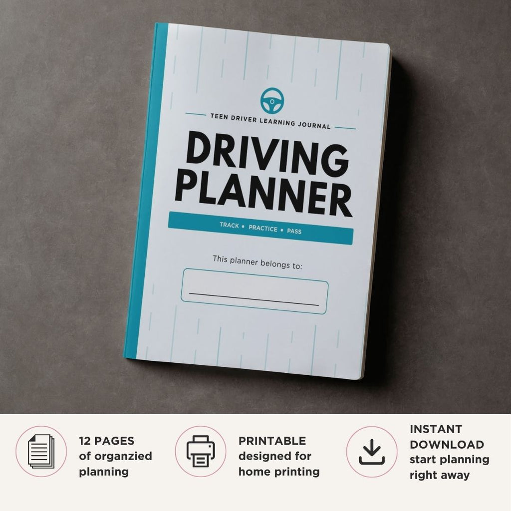 Student Driving Planner Teen Driver Learning Bundle practice log page
