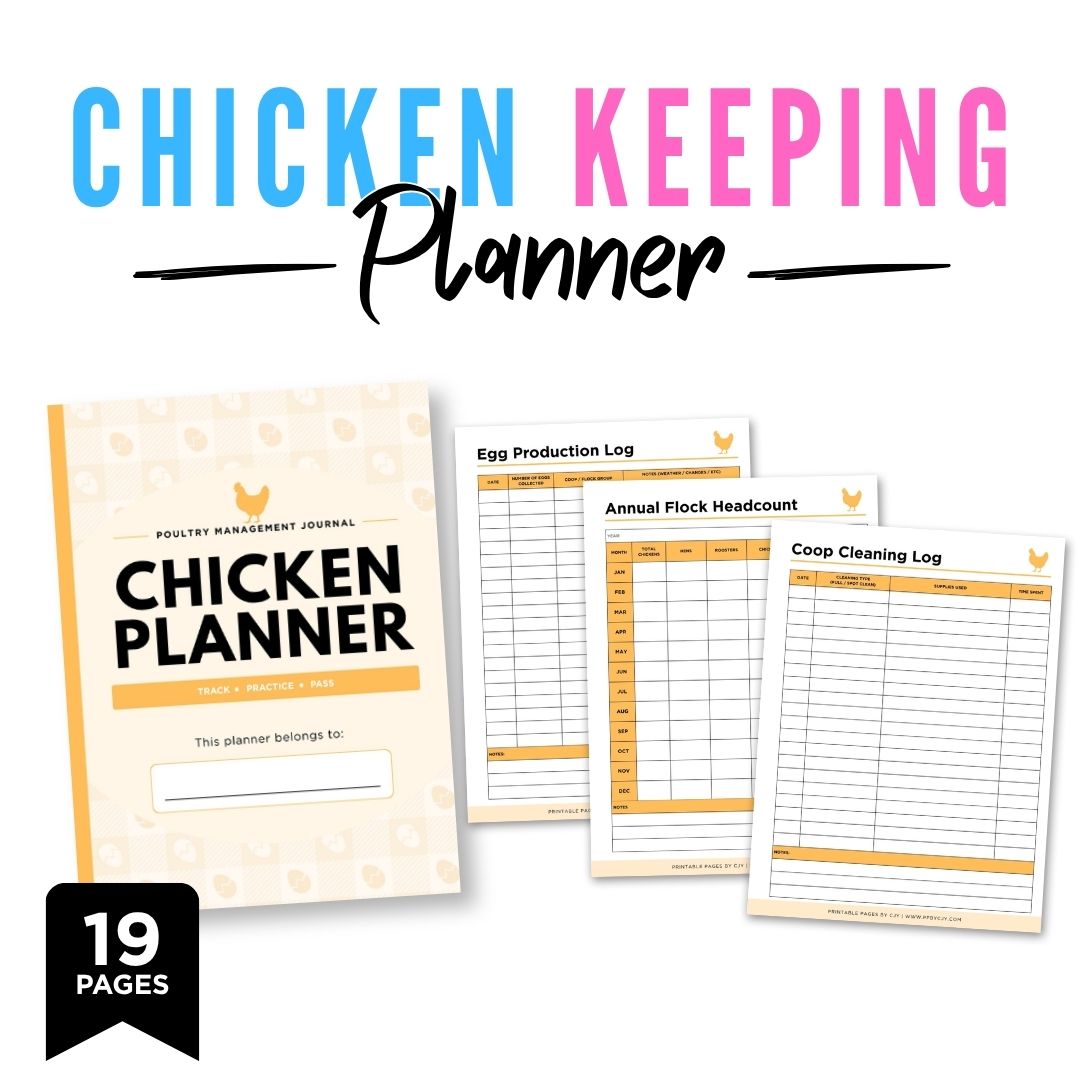 Chicken & Egg Farm Planner Poultry Management Bundle egg tracker page
