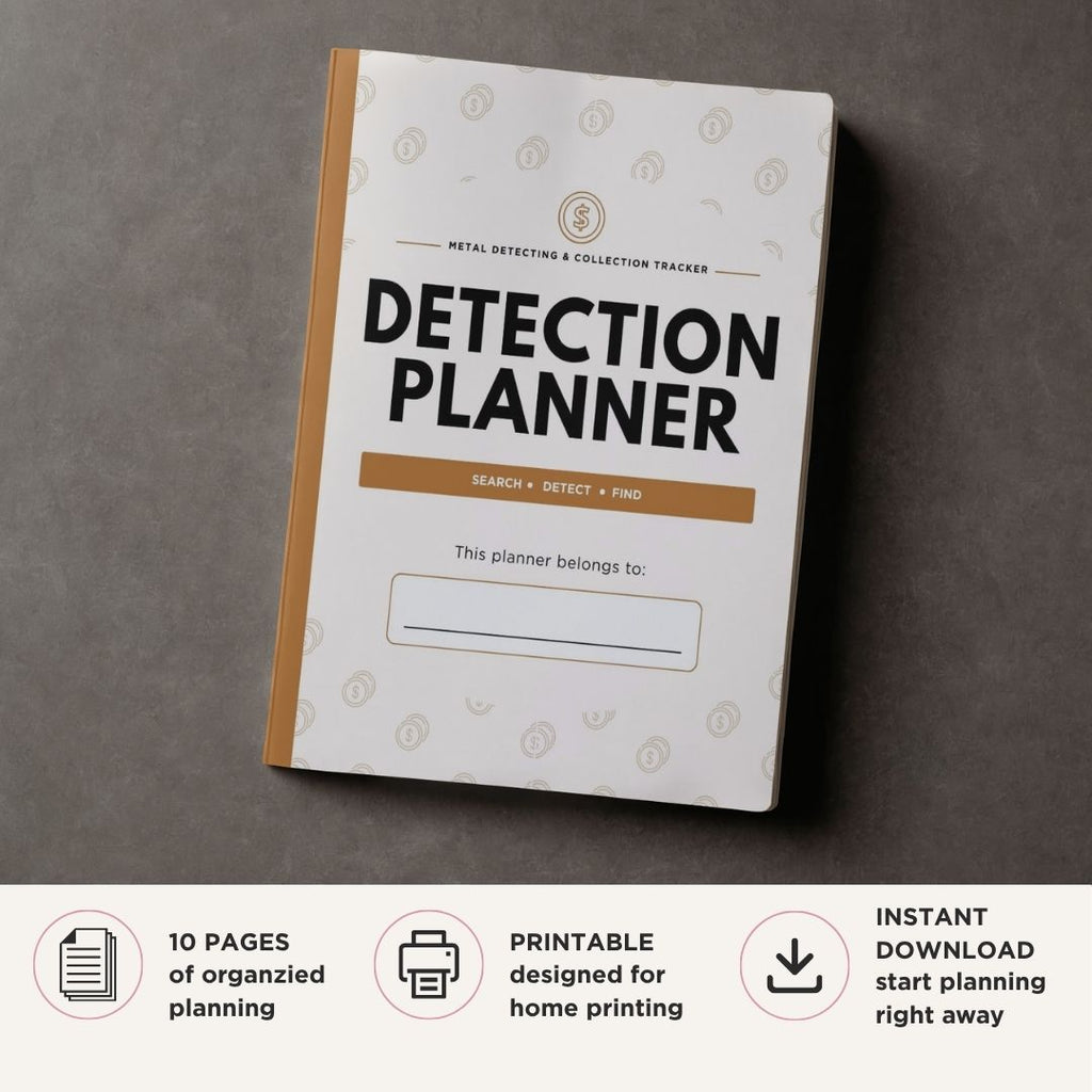 Coin Detecting Logbook Metal Detecting & Collection Tracker Bundle finds cover page
